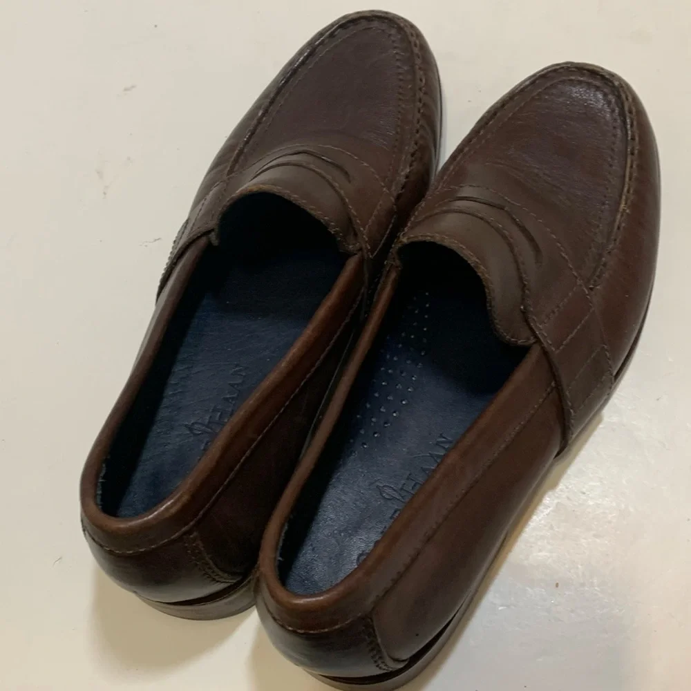 Cole Haan Men's Brown Leather Loafers